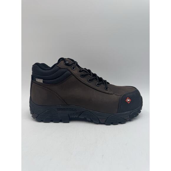 NEW Merrell MOAB ROVER MID Men's WP Work Boot Brown US Size 8.5 Wide NIB - Picture 4 of 11